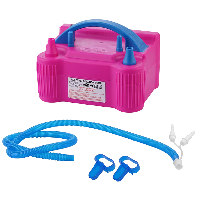 Inflador de globos látex eléctrico, doble boquilla, marca XUE®