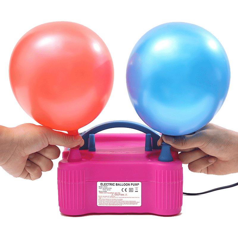 Inflador de globos látex eléctrico, doble boquilla, marca XUE®