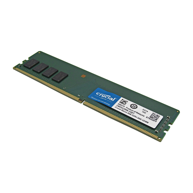 Memoria RAM para Desktop DDR4 PC4-21300 8GB 2666MHZ CL19 1.2V Crucial Basics CB8GU2666