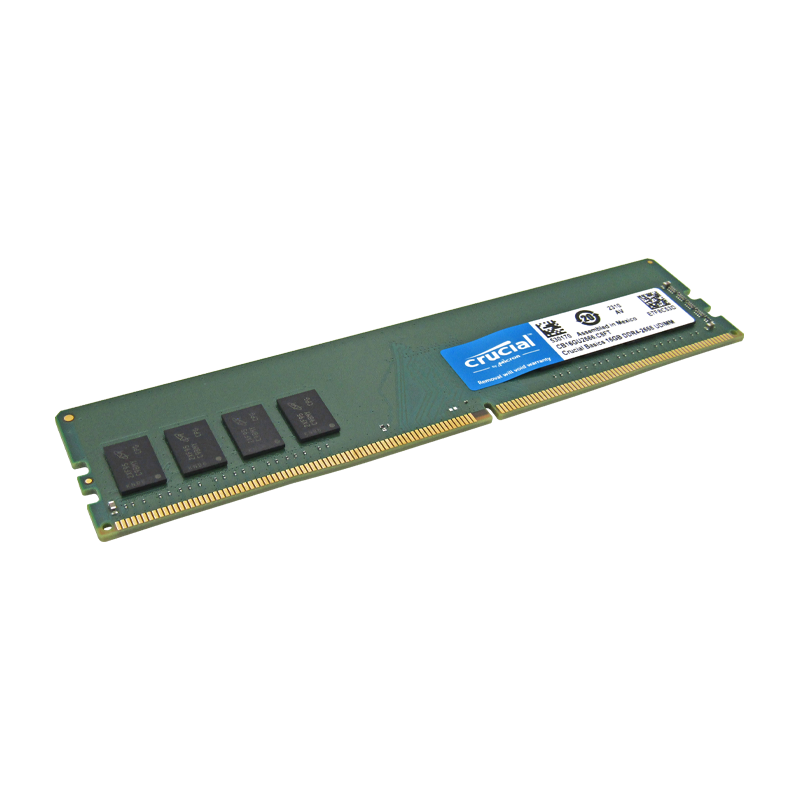 Memoria RAM para Desktop DDR4 PC4-21300 16GB 2666MHZ CL19 1.2V CRUCIAL BASIC CB16GU2666