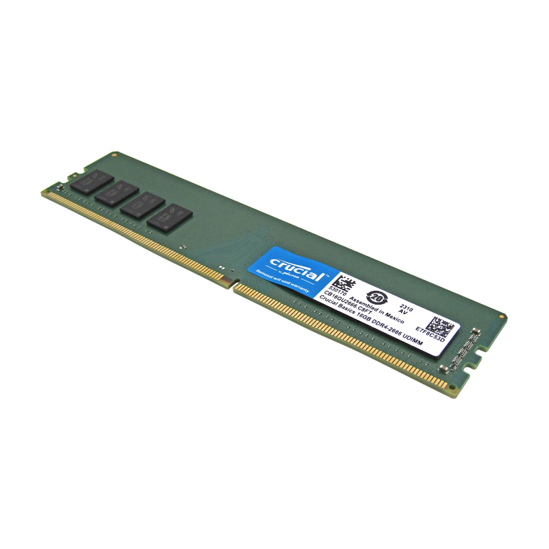 Memoria RAM para Desktop DDR4 PC4-21300 16GB 2666MHZ CL19 1.2V CRUCIAL BASIC CB16GU2666