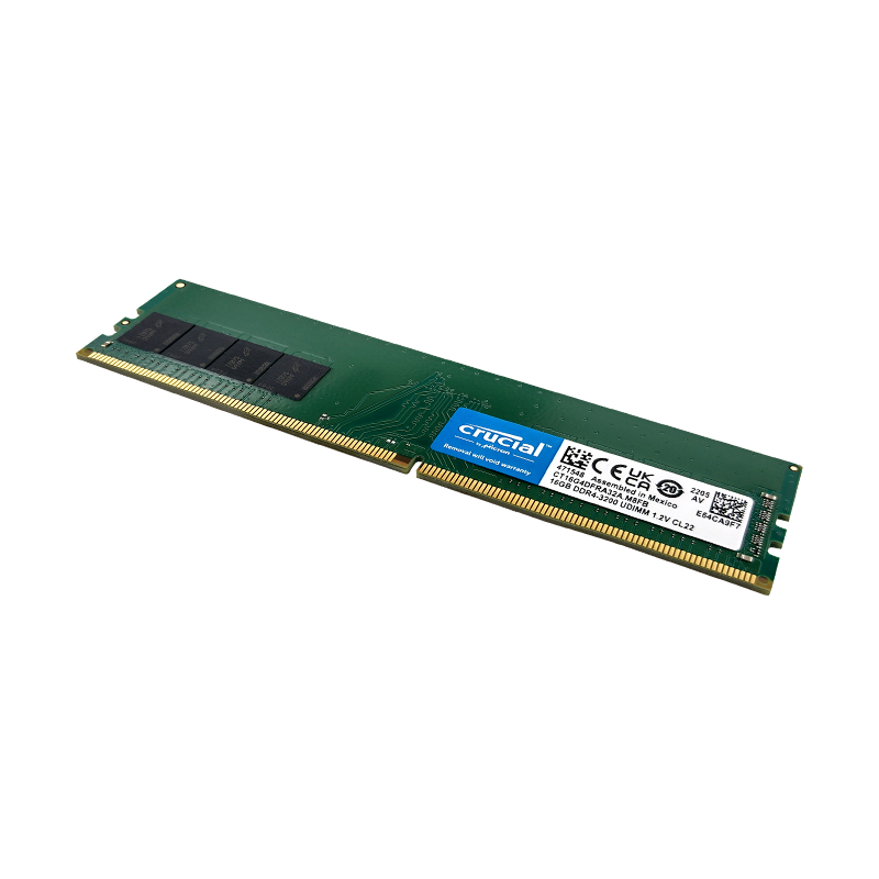 Memoria RAM para desktop DDR4 PC4-25600 16GB 3200MHZ CL22 1.2V 16C Crucial CT16G4DFRA32A (workstations)