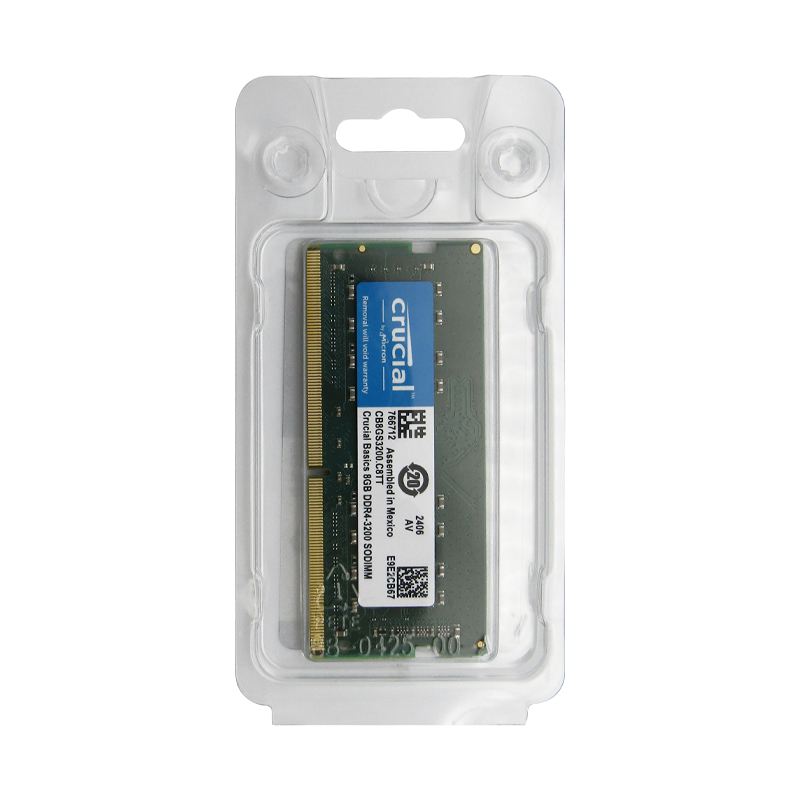 Memoria RAM para Laptop DDR4 PC4-25600 8GB 3200MHZ CL19 1.2V LAPTOP CRUCIAL BASICS CB8GS3200