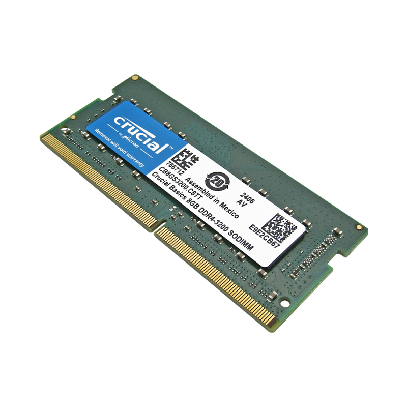 Memoria RAM para Laptop DDR4 PC4-25600 8GB 3200MHZ CL19 1.2V LAPTOP CRUCIAL BASICS CB8GS3200