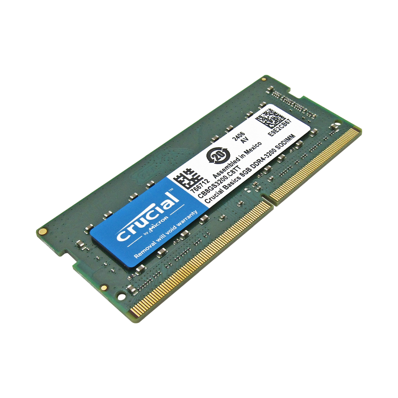 Memoria RAM para Laptop DDR4 PC4-25600 8GB 3200MHZ CL19 1.2V LAPTOP CRUCIAL BASICS CB8GS3200