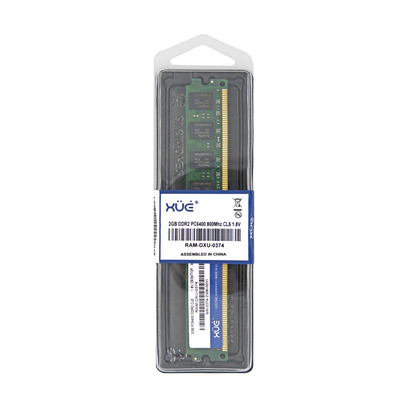 Memoria RAM para Desktop DDR2 PC6400 2GB 800MHZ CL6 1.8V marca XUE®