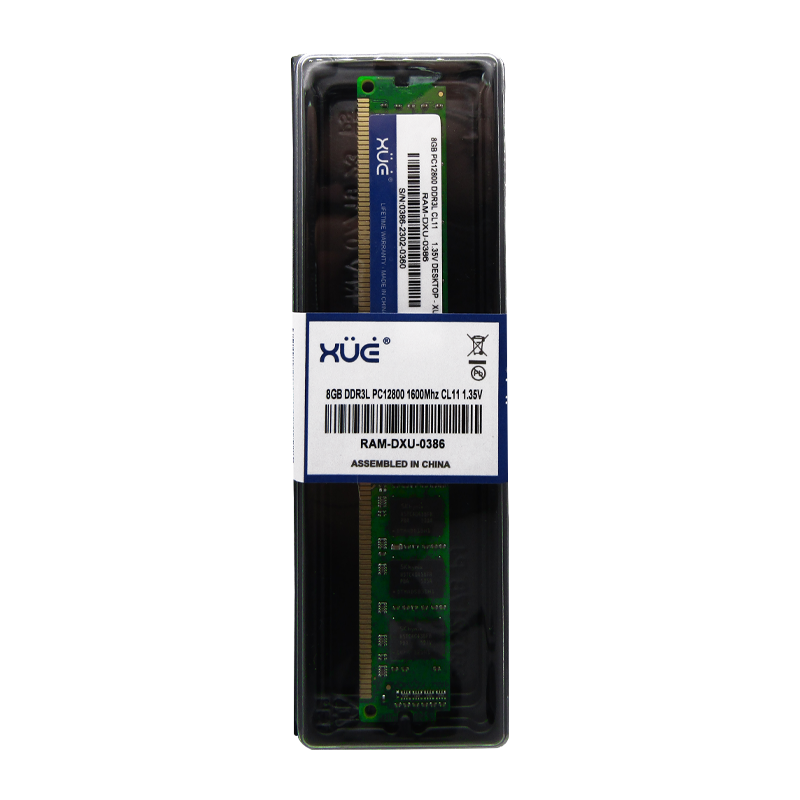 Memoria RAM para Desktop DDR3L PC12800 8GB 1600Mhz CL11 1.5V/1.35V, marca XUE®