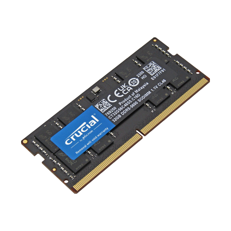 Memoria RAM para Laptop DDR5 PC5-44800 32GB 5600MHZ CL36 1.1V LAPTOP CRUCIAL CT32G56C46S5