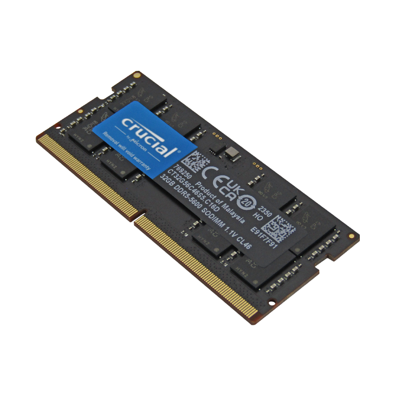 Memoria RAM para Laptop DDR5 PC5-44800 32GB 5600MHZ CL36 1.1V LAPTOP CRUCIAL CT32G56C46S5