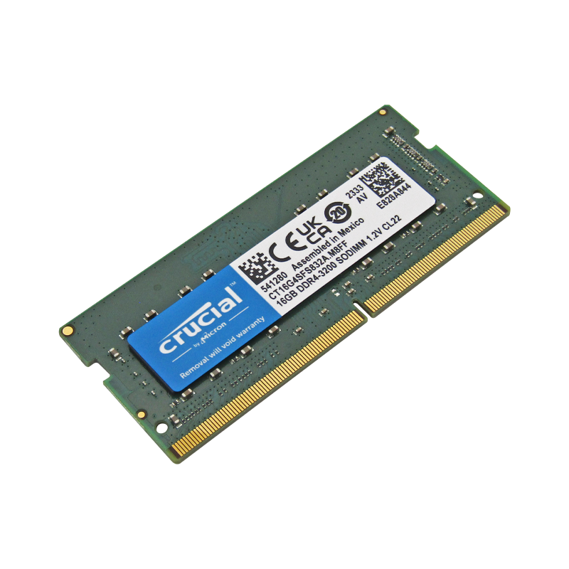 Memoria RAM para Laptop DDR4 PC4-25600 16GB 3200MHZ CL22 1.2V 16C LAPTOP CRUCIAL CT16G4SFS832A (LAPTOPS)