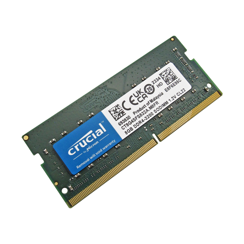 Memoria RAM para Laptop DDR4 PC4-25600 8GB 3200MHZ CL22 1.2V 8C LAPTOP CRUCIAL CT8G4SFS832A