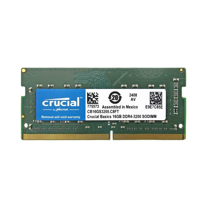 Memoria RAM para Laptop DDR4 PC4-25600 16GB 3200MHZ CL22 1.2V LAPTOP CRUCIAL BASICS CB16GS3200