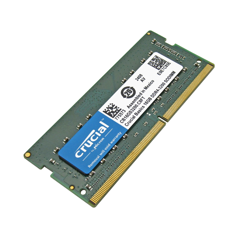 Memoria RAM para Laptop DDR4 PC4-25600 16GB 3200MHZ CL22 1.2V LAPTOP CRUCIAL BASICS CB16GS3200