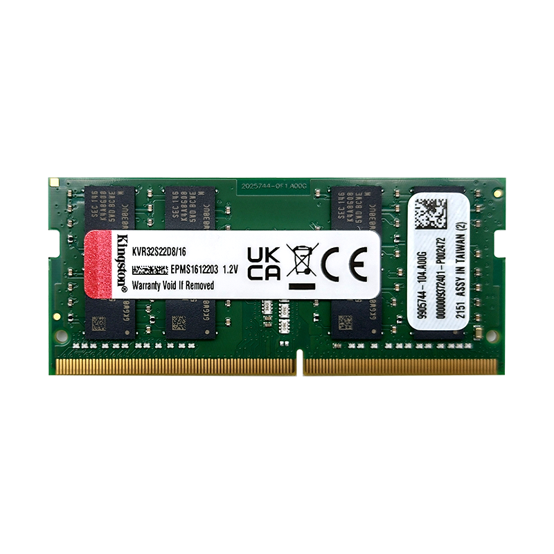 Memoria RAM para portátil DDR4 PC4-25600 16GB 3200MHZ CL22 1.2V Kingston KVR32S22D8/16