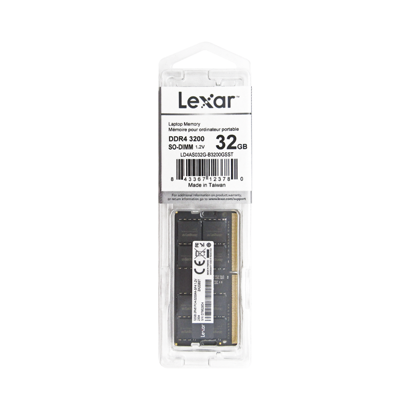 Memoria RAM para Laptop DDR4 PC4-25600 32GB 3200MHZ CL22 1.2V LAPTOP LEXAR LD4AS032G-B3200GSST