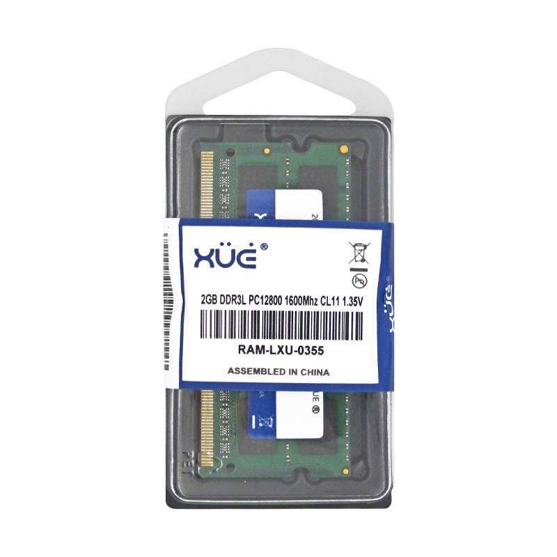 Memoria RAM para Portátil DDR3L PC12800 2GB 1600Mhz CL11 1.5/1.35V, marca XUE® Laptop