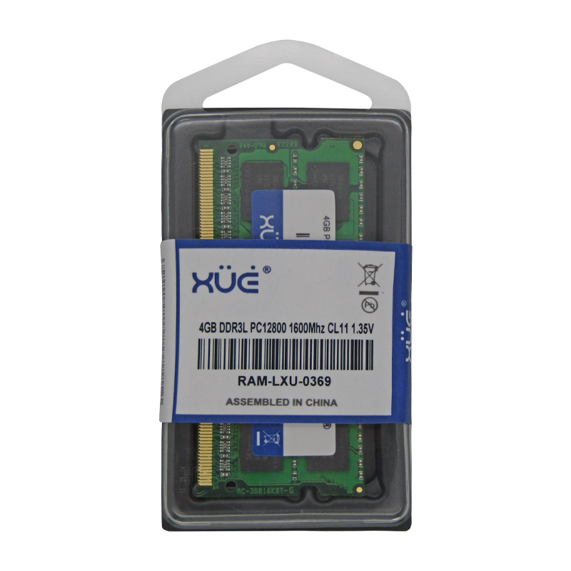 Memoria RAM para Portátil DDR3L PC12800 4GB 1600Mhz CL11 1.5/1.35V Laptop, marca XUE®