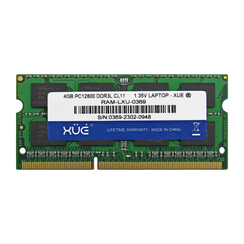 Memoria RAM para Portátil DDR3L PC12800 4GB 1600Mhz CL11 1.5/1.35V Laptop, marca XUE®