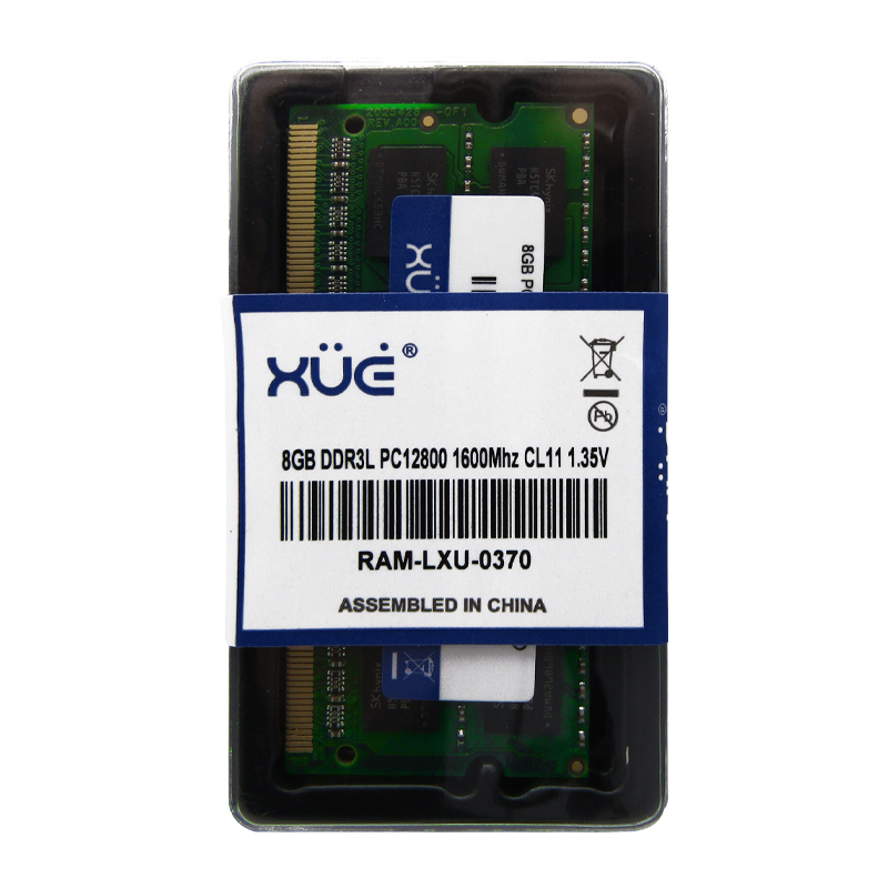 Memoria RAM para Portátil DDR3L PC12800 8GB 1600Mhz CL11 1.5/1.35V Laptop, marca XUE®
