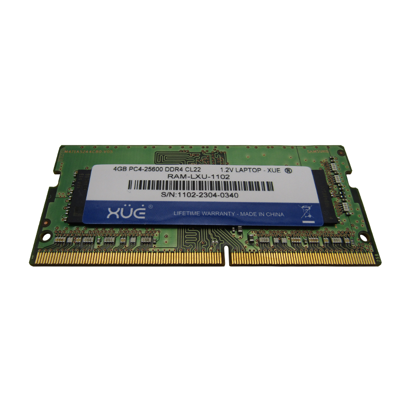 Memoria RAM para Portátil DDR4 PC4-25600 4GB 3200MHZ CL22 1.2V 8C LAPTOP XUE®