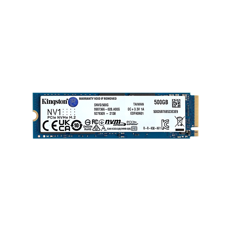 Disco de Estado Sólido SSD PCI-E 4.0 M.2 2280 500GB NVME KINGSTON NV2 SNV2S/500G R/W 3500 MB/S