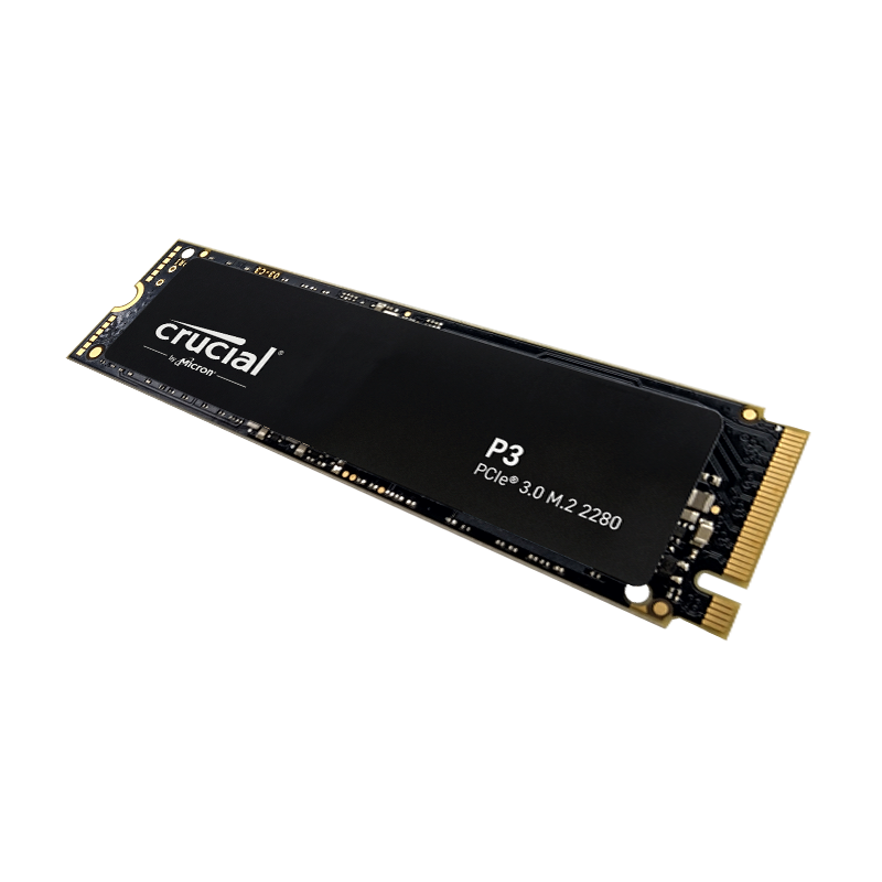 Disco de estado sólido SSD PCI-E 3.0 M.2 2280 500GB NVMe Crucial P3 CT500P3SSD8 R/W 3500/1900 MBs