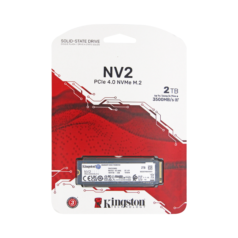 Disco de estado Sólido PCI-E 4.0 M.2 2280 2TB NVME KINGSTON NV2 SNV2S/2000G R/W 3500 MB/S