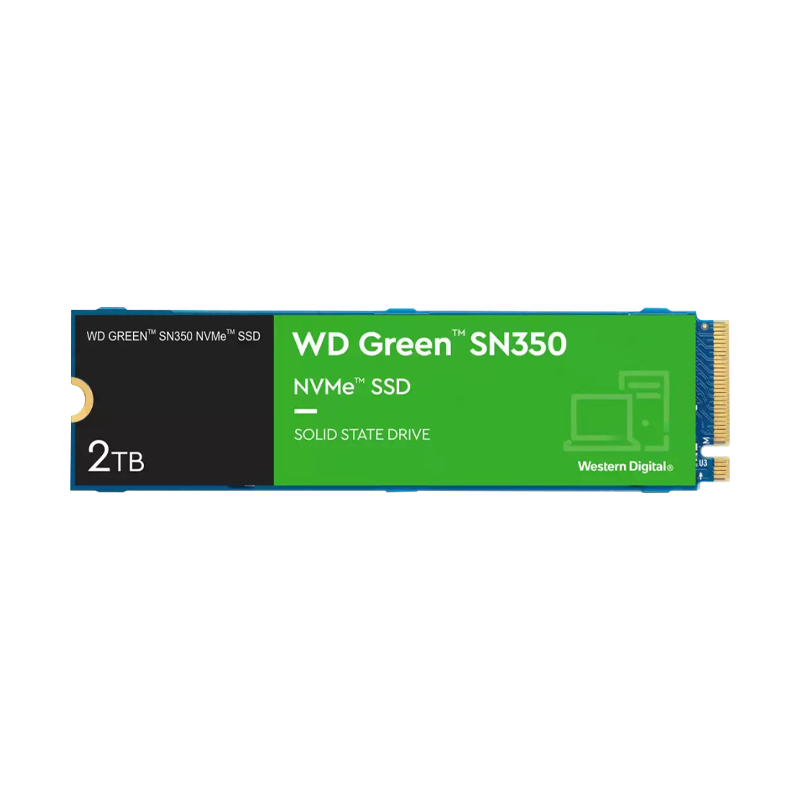Disco de estado Sólido PCI-E 3.0 M.2 2280 2TB NVME WD GREEN SN350 3.200 MB/S WDS200T3G0C