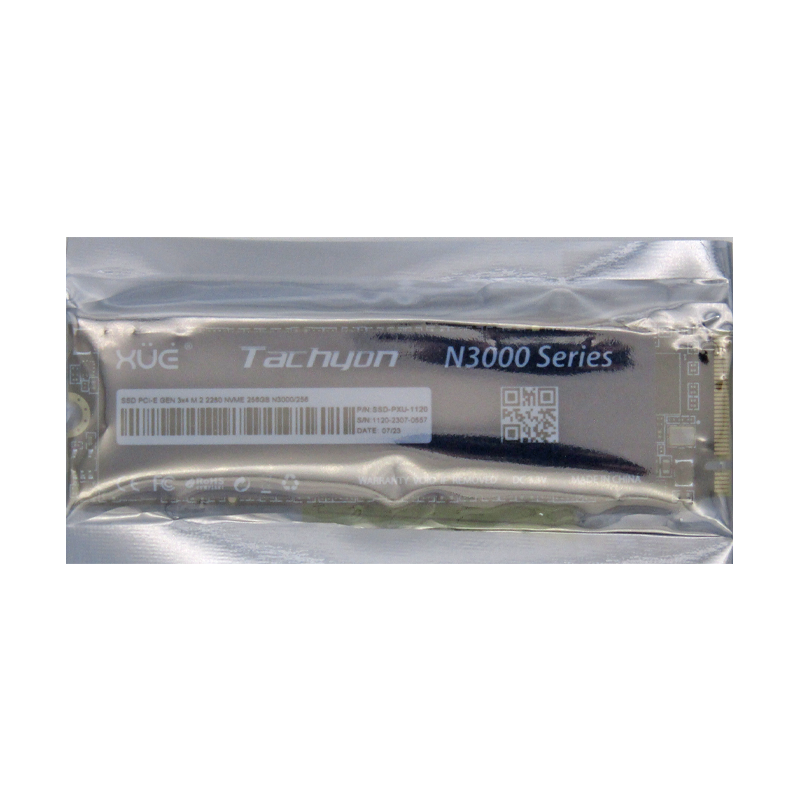 Disco de Estado Sólido SSD PCI-E 3.0 M.2 2280 256GB NVME XUE® TACHYON N3000/256GB 3100/1400MB/S (TRAY PACKING)
