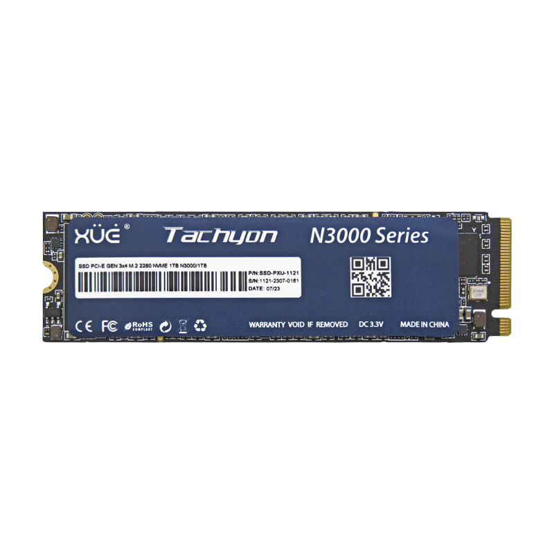 Disco de Estado Sólido SSD PCI-E 3.0 M.2 2280 1TB NVME XUE® TACHYON N3000/1TB 3500/3100MB/S (TRAY PACKING)