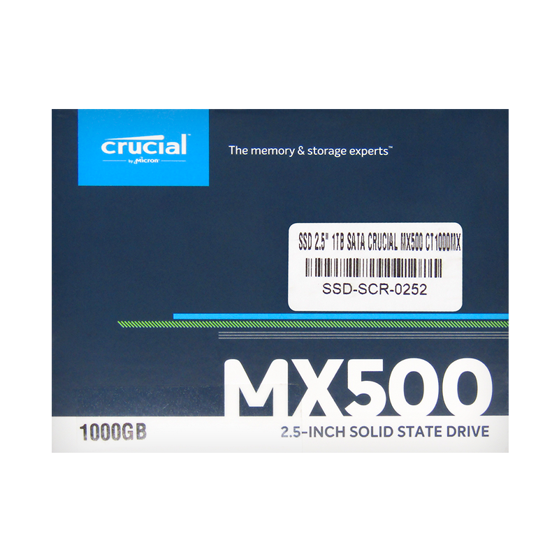 Disco de Estado Sólido SSD 2.5" 1TB SATA CRUCIAL MX500 CT1000MX500SSD1 560 MB/s