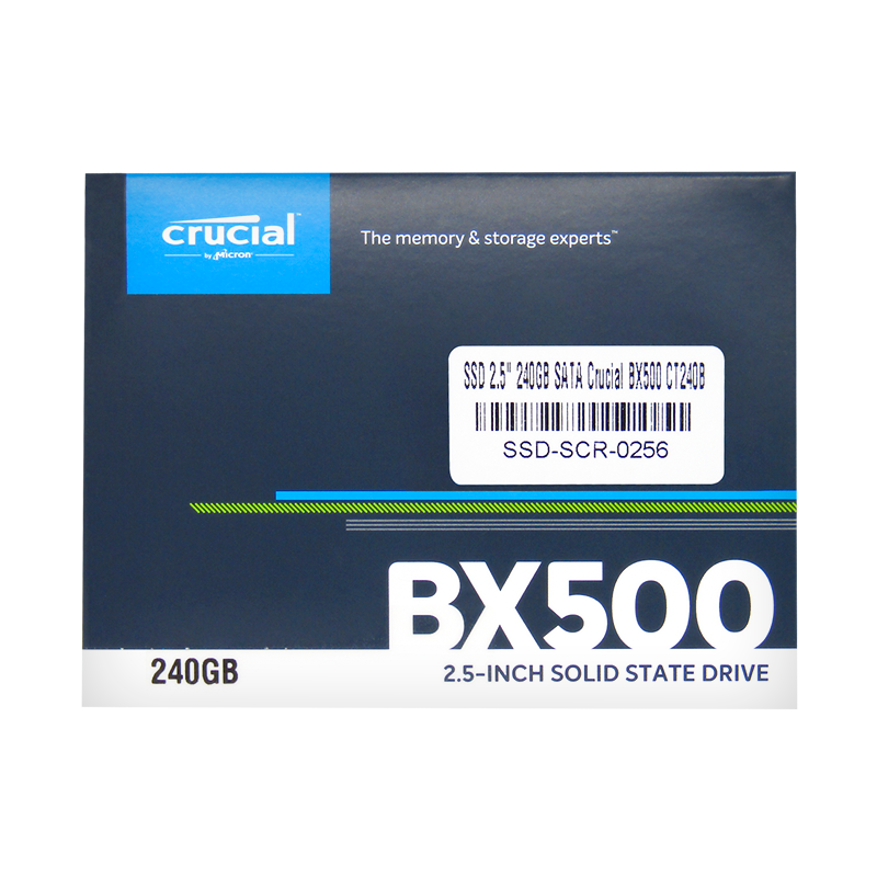 Disco de Estado Sólido SSD 2.5" 240GB SATA CRUCIAL BX500 CT240BX500. Disco de Estado Sólido SSD1 560 MB/S