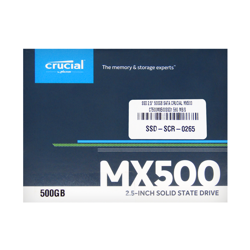 Disco de Estado Sólido SSD 2.5" 500GB SATA CRUCIAL MX500 CT500MX500SSD1 560 MB/s