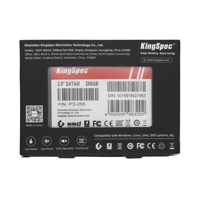 Disco de Estado Sólido SSD 2.5 256GB SATA KINGSPEC P3-256