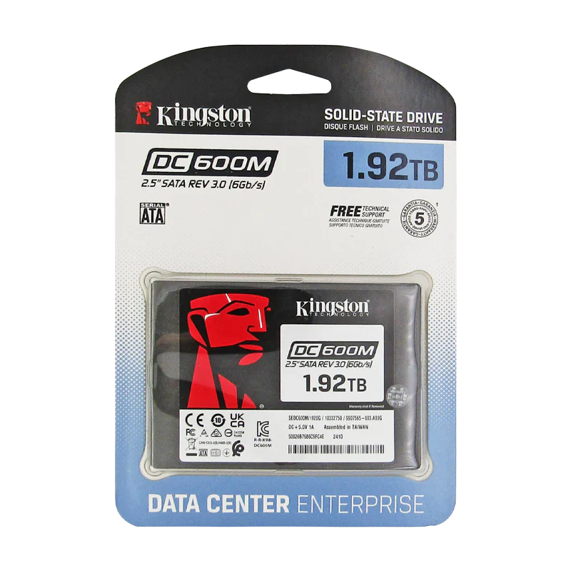 Disco de Estado Sólido para servidor 2.5 1920GB SATA KINGSTON DC600M SEDC600M/1920G 560/530Mbs