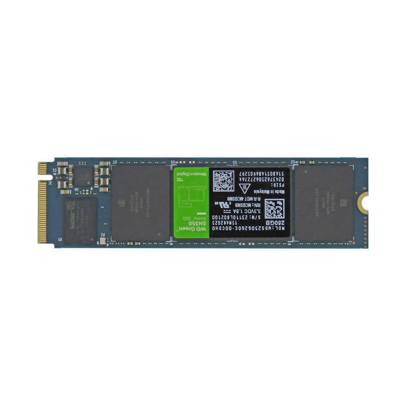 Disco de Estado Sólido SSD PCI-E 3.0 M.2 2280 250GB NVME WD GREEN SN350 WDS250G2G0C