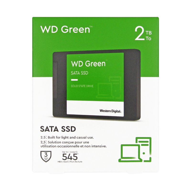 Disco de Estado Sólido SSD 2.5 2TB SATA WD GREEN WDS200T2G0A 540 MB/S