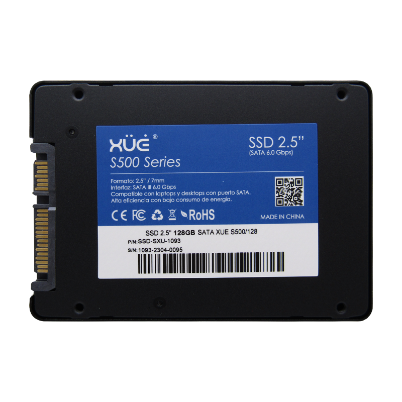 Disco de Estado Sólido SSD 2.5 128GB SATA XUE® BLINK S500/128 500MB/S (TRAY PACKING)