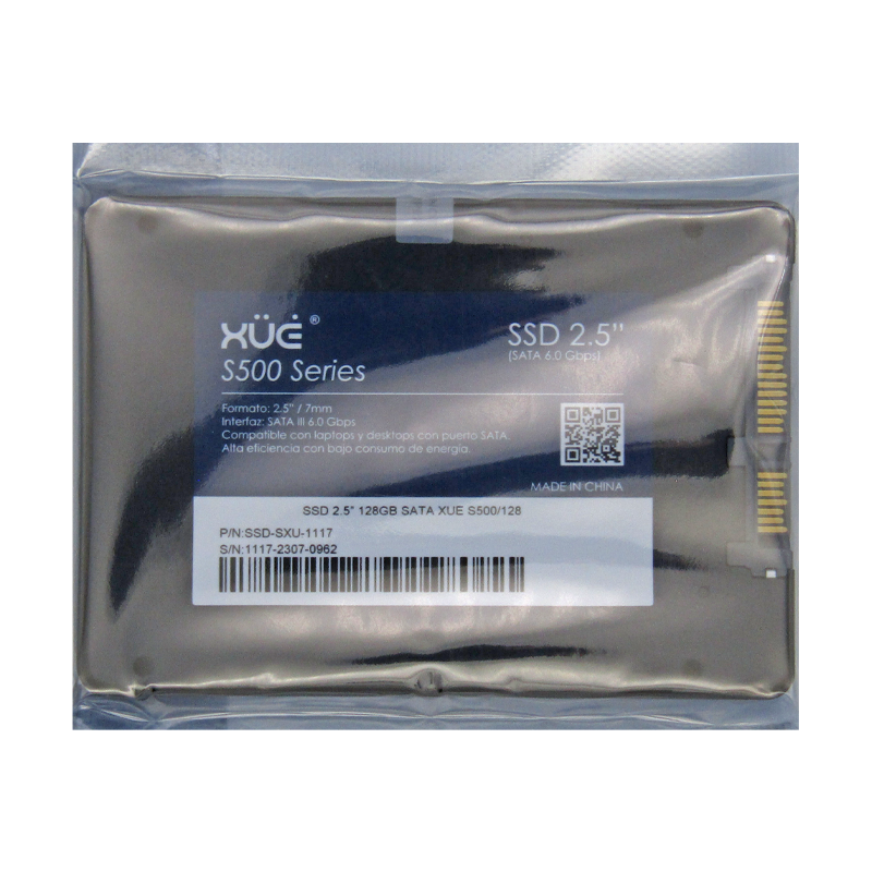 Disco de Estado Sólido SSD 2.5 128GB SATA XUE® BLINK S500/128 500MB/S (TRAY PACKING)