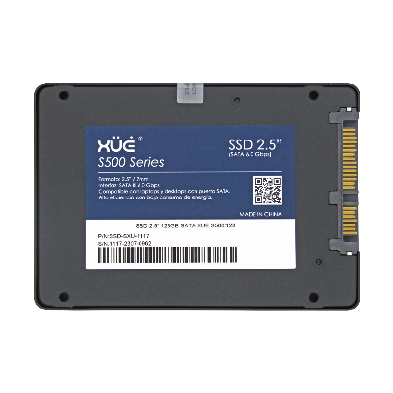 Disco de Estado Sólido SSD 2.5 128GB SATA XUE® BLINK S500/128 500MB/S (TRAY PACKING)
