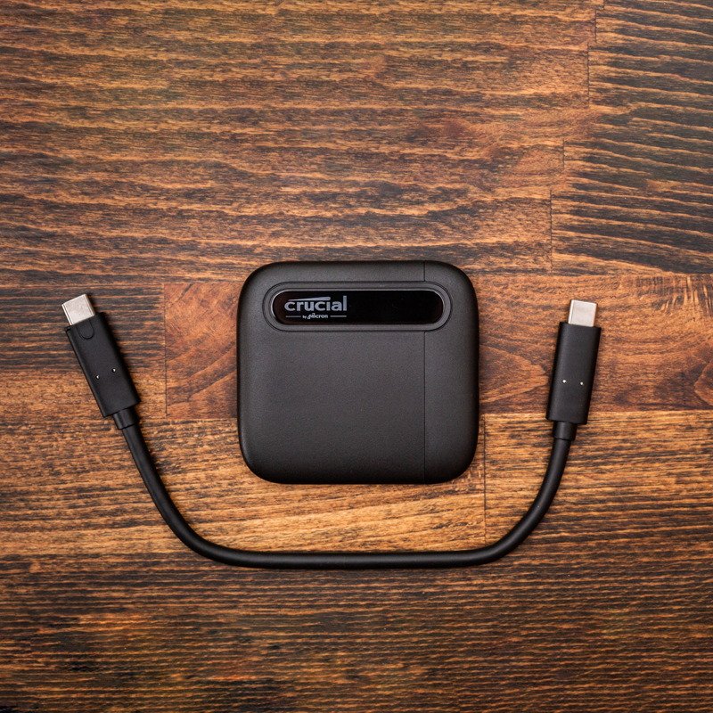 SSD externo USB 3.2 TIPO C 4TB EXT. CRUCIAL X6 CT4000X6SSD9 800MB/s (NEGRO)