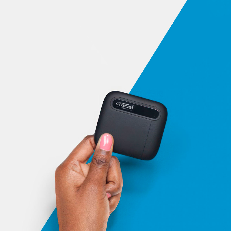 SSD externo USB 3.2 TIPO C 4TB EXT. CRUCIAL X6 CT4000X6SSD9 800MB/s (NEGRO)