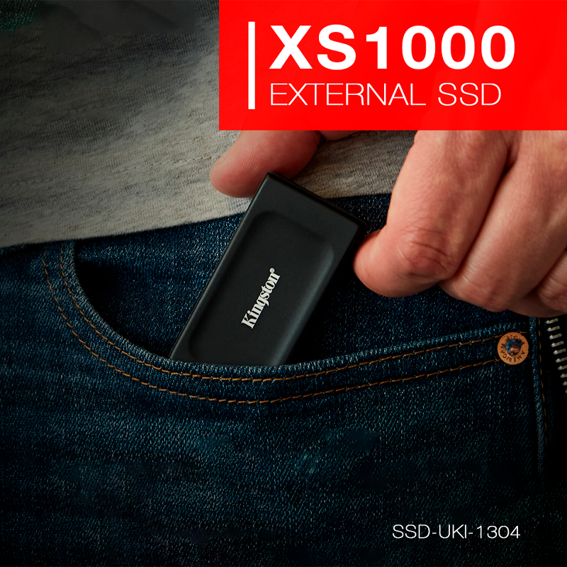 Disco de Estado Solido SSD USB 3.2 GEN 2 TIPO C 1TB EXT. KINGSTON SXS1000/1000G 1050/1000MB/s
