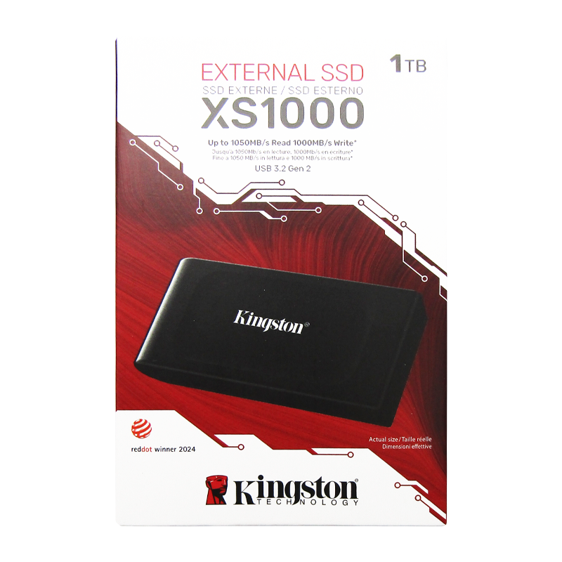 Disco de Estado Solido SSD USB 3.2 GEN 2 TIPO C 1TB EXT. KINGSTON SXS1000/1000G 1050/1000MB/s
