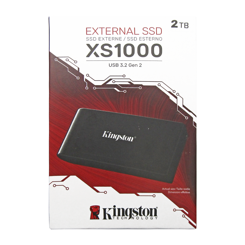Disco de Estado Solido SSD USB 3.2 GEN 2 TIPO C 2TB EXT. KINGSTON SXS1000/2000G 1050/1000MB/s