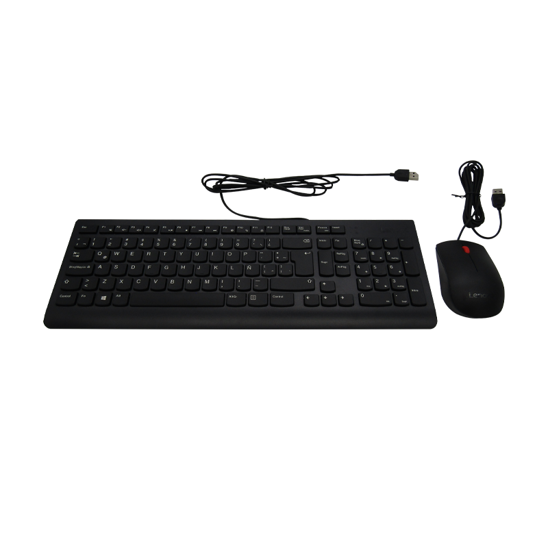 Combo Teclado USB 2.0  Desktop LA + Mouse Lenovo Essential 00XH611 en Español Latinoamericano