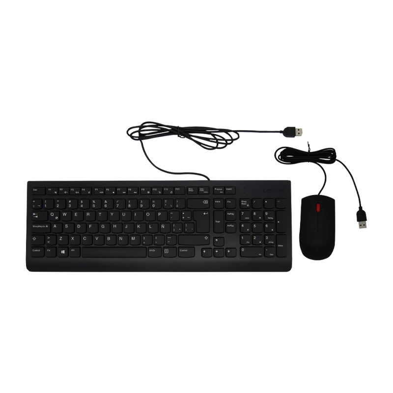 Combo Teclado USB 2.0  Desktop LA + Mouse Lenovo Essential 00XH611 en Español Latinoamericano