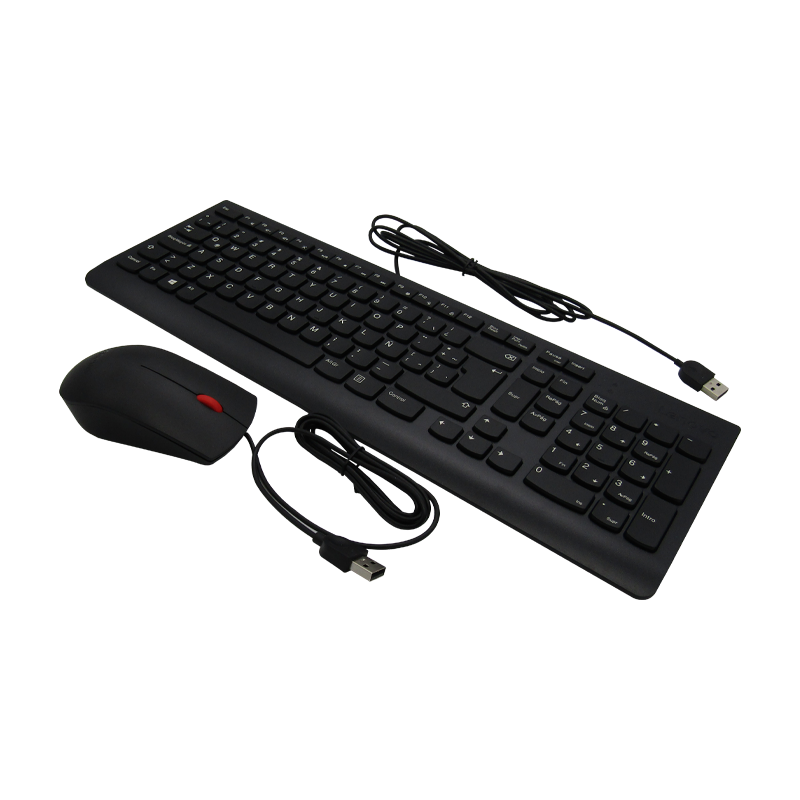 Combo Teclado USB 2.0  Desktop LA + Mouse Lenovo Essential 00XH611 en Español Latinoamericano