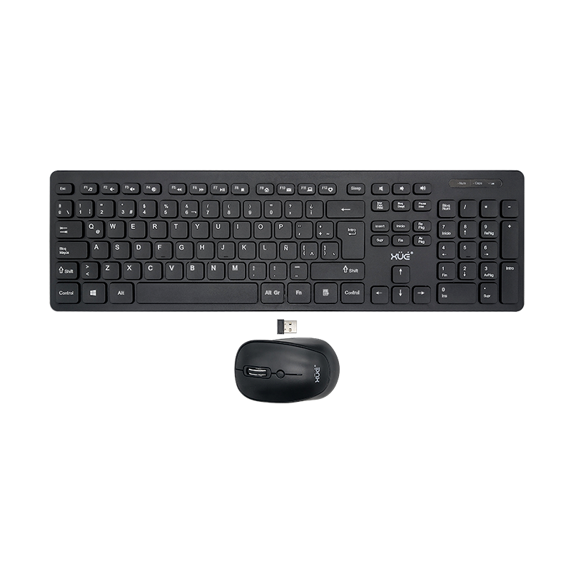 COMBO TECLADO INALAMBRICO DESKTOP LATAM + MOUSE 1600DPI XUE® PRO W1300