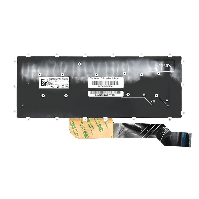 Teclado para portátil DELL 3490 7460 5468 04MN6Y sin marco, negro Español ORG